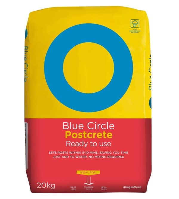 Blue Circle Postcrete (plastic bag), Concrete for post, Quick Dry Cement, Plastic Bag, Quick Dry Post Cement, Cheap Postcrete, Cheap postmix, Cheap postfix, London, Manchester, Birmingham, Scotland, Bristol, Wales